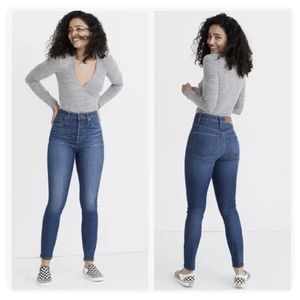 Madewell 26 Curvy High Rise Skinny Jeans In Moreaux Wash Stretch Denim AA621